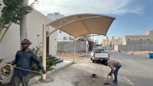 تركيب مظلات سيارات في حي السامر بجدة img 20260422 wa0001
